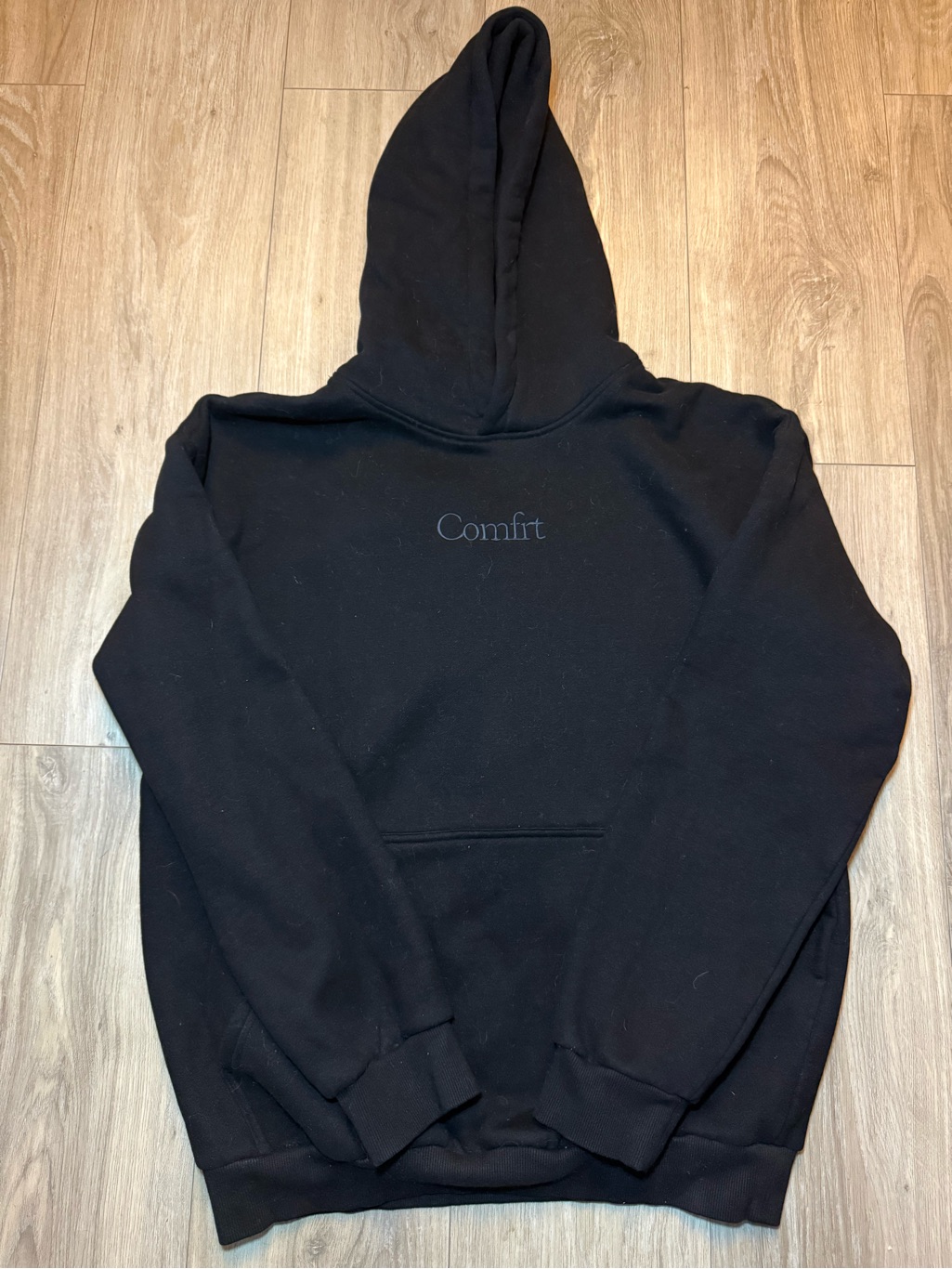 Comfrt Black Men's Pullover Hoodie